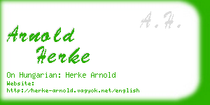 arnold herke business card